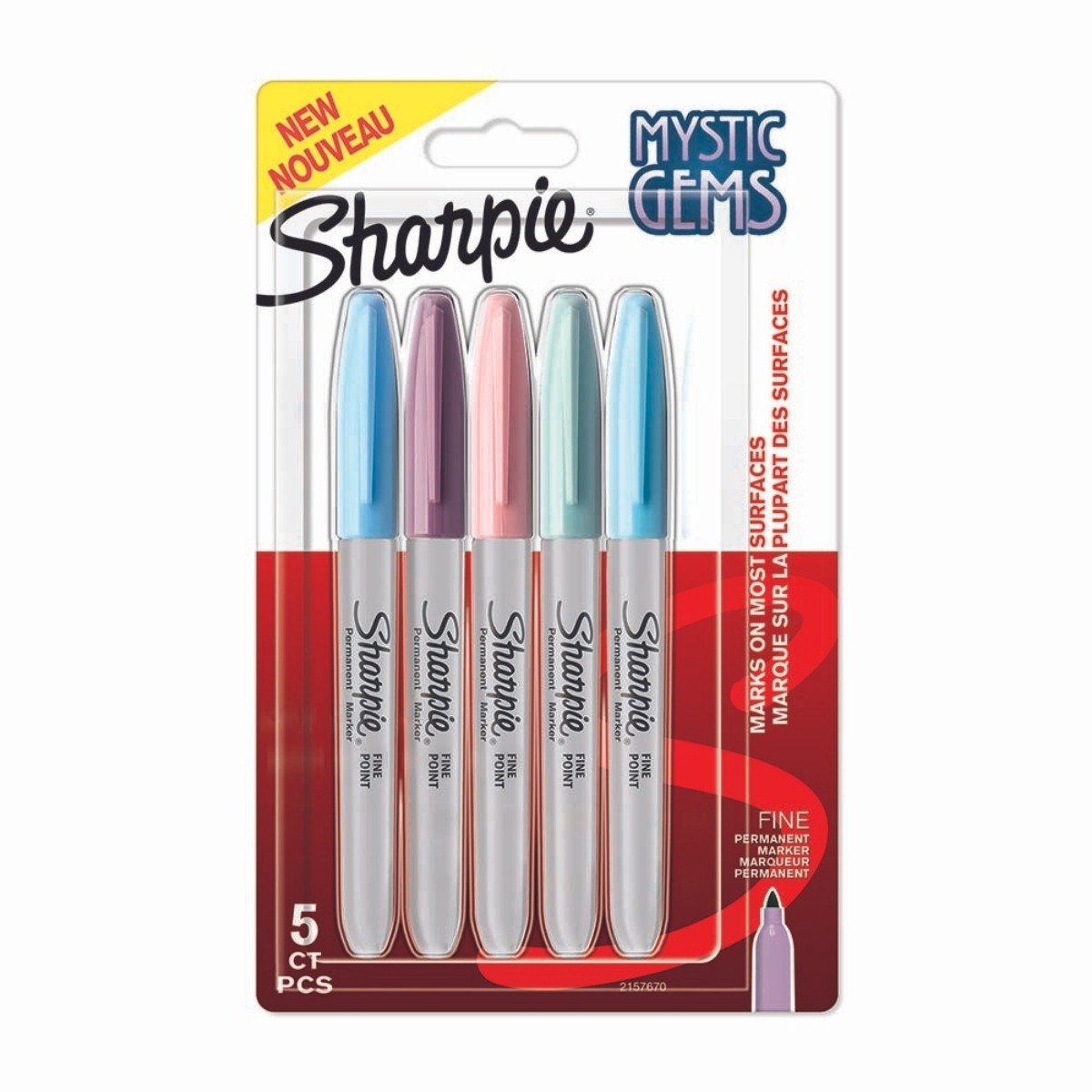 Sharpie Permanent Markör Fine 5li Set Mystic Gems