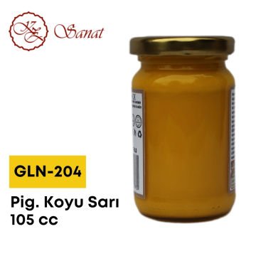 Koza Sanat Geleneksel Ebru Boyası 105cc GLN-204 Pigment Koyu Sarı