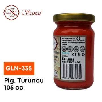 Koza Sanat Geleneksel Ebru Boyası 105cc GLN-335 Pigment Turuncu
