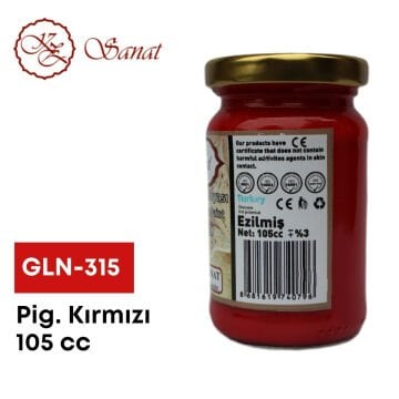 Koza Sanat Geleneksel Ebru Boyası 105cc GLN-315 Pigment Kırmızı