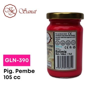 Koza Sanat Geleneksel Ebru Boyası 105cc GLN-390 Pigment Pembe