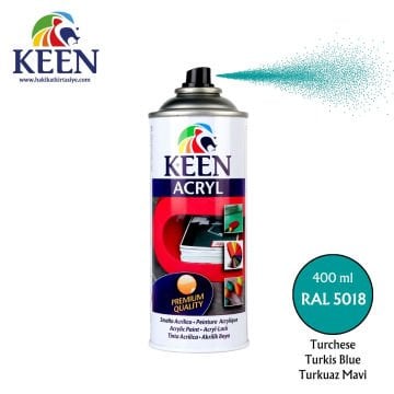 Keen Akrilik Sprey Boya 400ml RAL5018 Turkis Blue