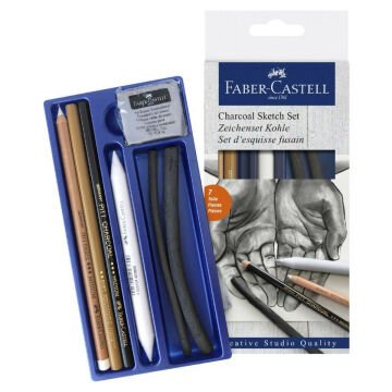 Faber-Castell Kömür Eskiz Seti 7 Parça