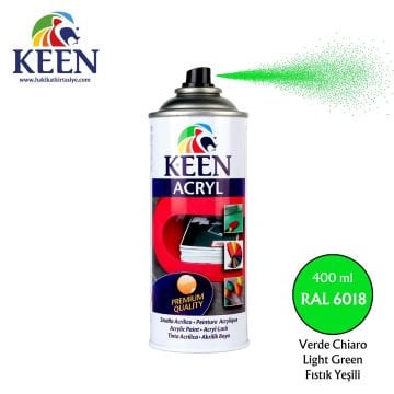 Keen Akrilik Sprey Boya 400ml RAL6018 Light Green
