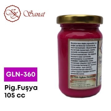 Koza Sanat Geleneksel Ebru Boyası 105cc GLN-360 Pigment Fuşya