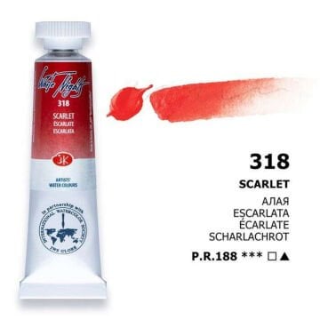 White Nights Watercolor Tüp Sulu Boya 10ml 318 Scarlet