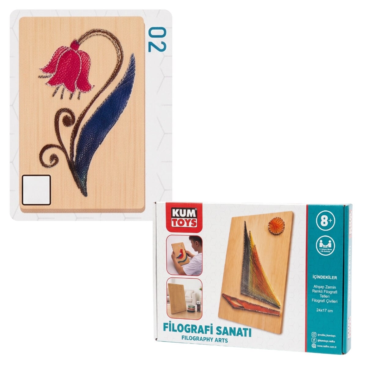 Kumtoys Filografi Sanatı 24x17cm 02 Lale