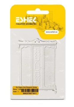Eshel Maket Kapılı Gül Dizaynlı Dolap 1/25
