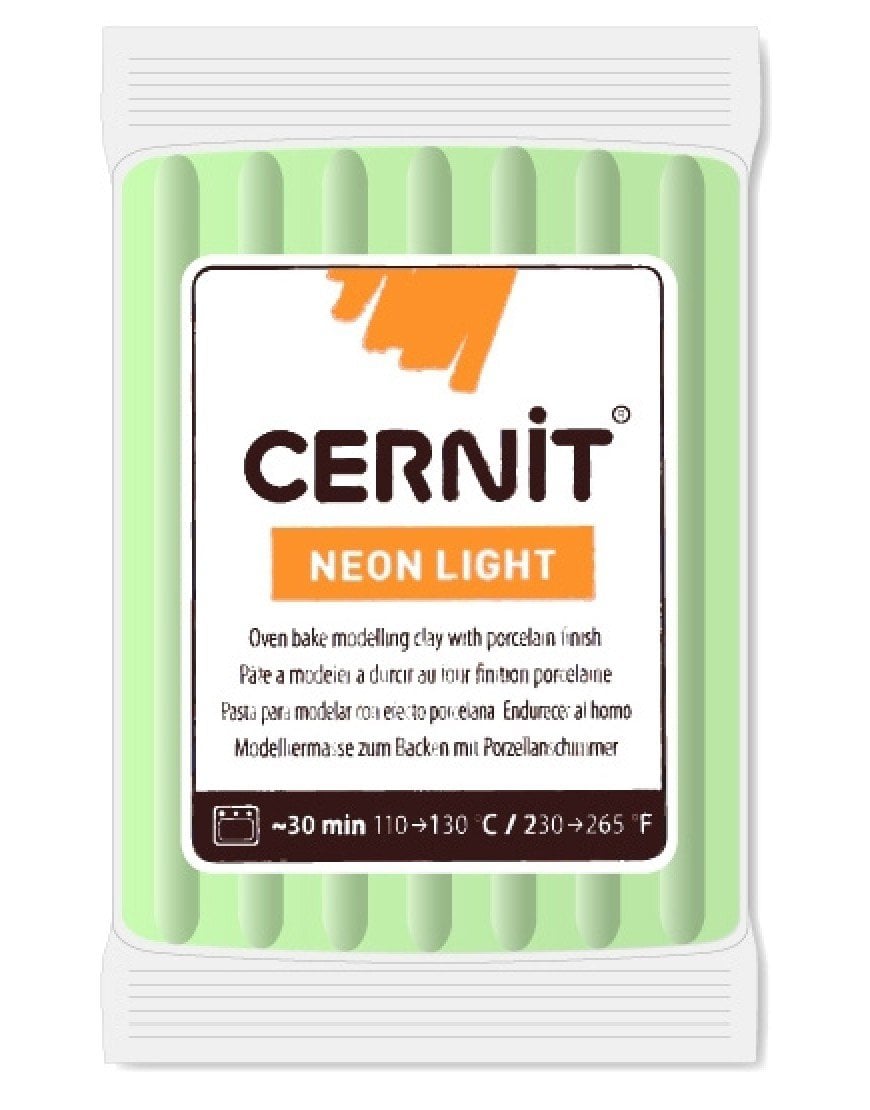 Cernit Neon Light Karanlıkta Parlayan Polimer Kil 56gr 600 Neon Green