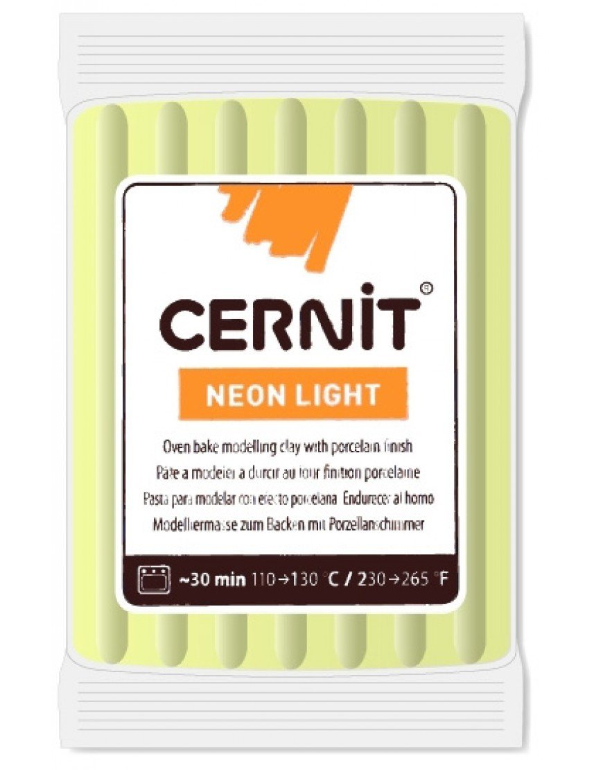 Cernit Neon Light Karanlıkta Parlayan Polimer Kil 56gr 700 Neon Yellow