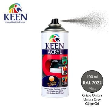 Keen Akrilik Sprey Boya 400ml RAL7022 Umbra Grey Matt