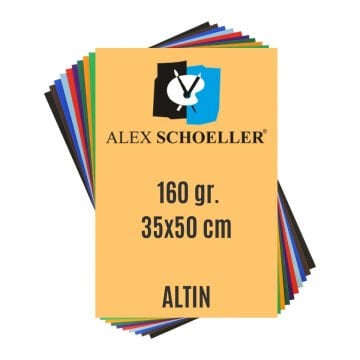 Alex Schoeller Fon Kartonu 160gr 35x50cm 11 Altın