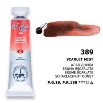White Nights Watercolor Tüp Sulu Boya 10ml 389 Scarlet Mist