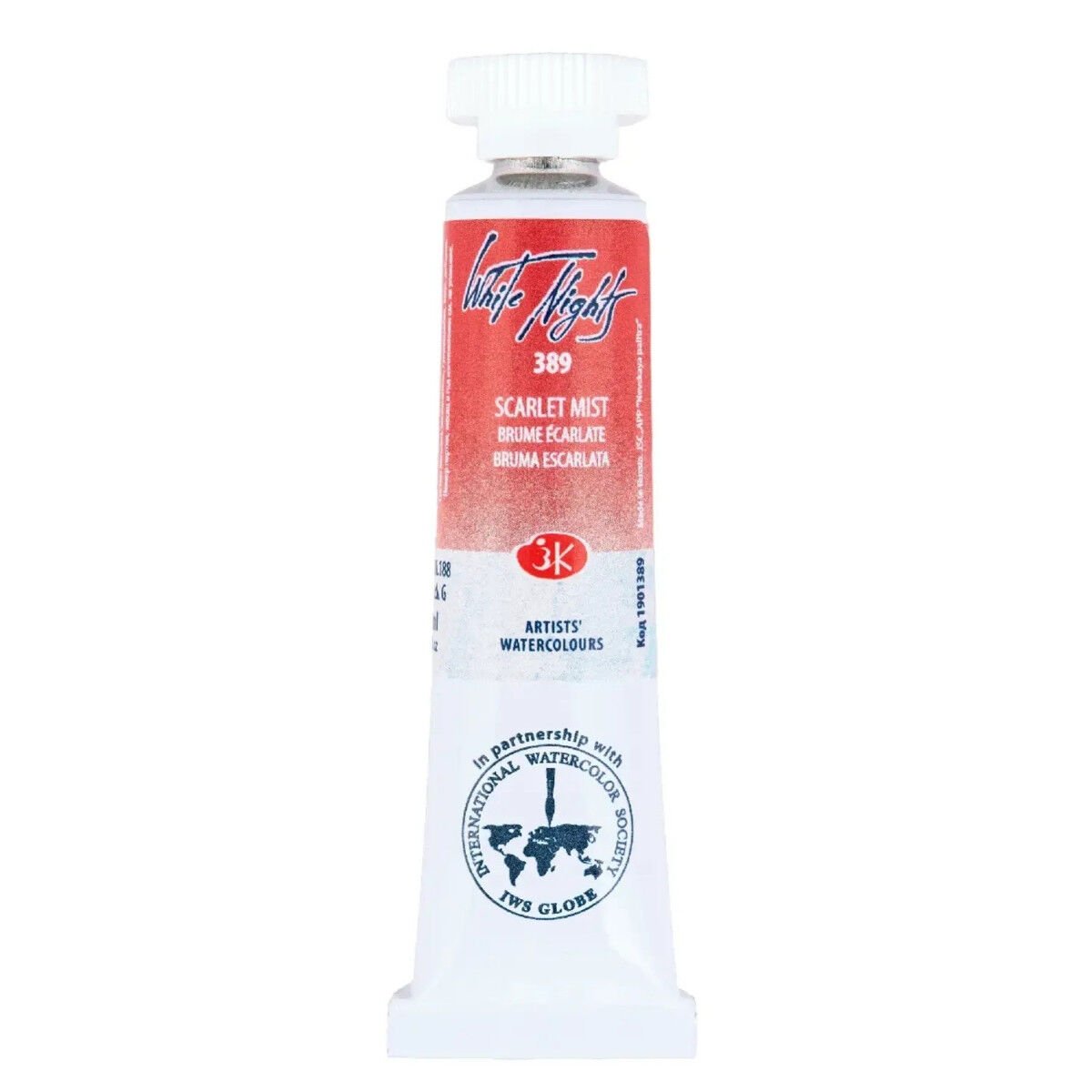 White Nights Watercolor Tüp Sulu Boya 10ml 389 Scarlet Mist