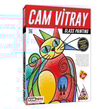 Kumtoys Cam Vitray Glass Painting 22x28cm Laleler CV13