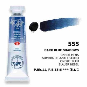 White Nights Watercolor Tüp Sulu Boya 10ml 555 Dark Blue Shadows