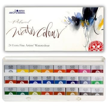 Afra Artists Water Colours Sulu Boya Tam Tablet Seti 24lü
