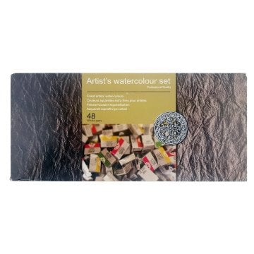Afra Artists Water Colours Sulu Boya Tablet Seti Ahşap Kutu 48li
