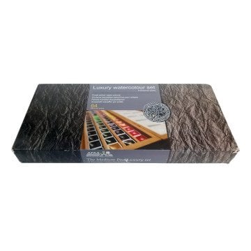 Afra Artists Water Colours Sulu Boya Tablet Seti Ahşap Kutu 64lü