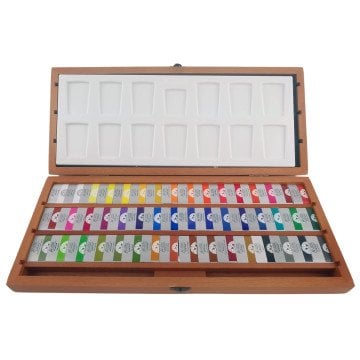 Afra Artists Water Colours Sulu Boya Tablet Seti Ahşap Kutu 64lü