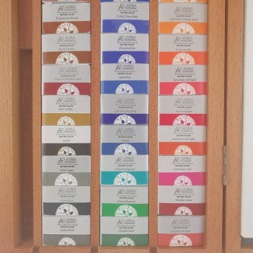 Afra Artists Water Colours Sulu Boya Tablet Seti Ahşap Kutu 64lü