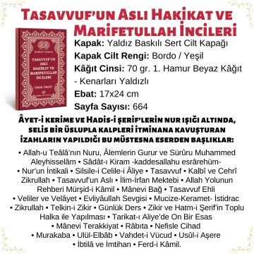Tasavvuf'un Aslı Hakikat Ve Marifetullah İncileri (Yaldızlı)