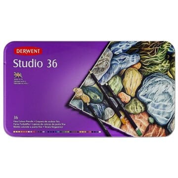 Derwent Studio Pencils Kuru Boya Kalemi 36lı Teneke Kutu