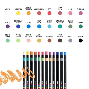 Uni Posca Wax Pastel Boya Kalemi 10 Prussian Blue