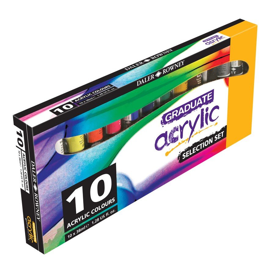 Daler Rowney Graduate Akrilik Boya 10 Renk x 38ml