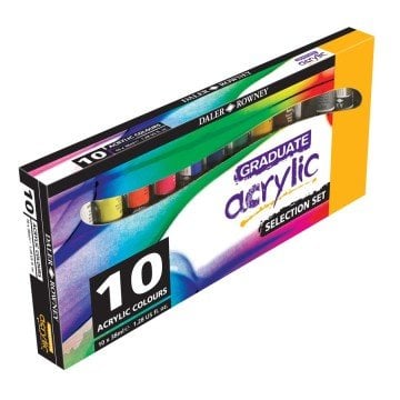 Daler Rowney Graduate Akrilik Boya 10 Renk x 38ml