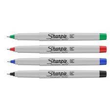 Sharpie Permanent Markör Fine Standart Renkler 4 lü