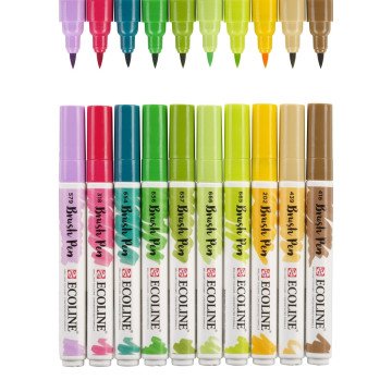 Talens Ecoline Brush Pen 10lu Botanik Renkler