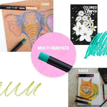 Uni Posca Wax Pastel Boya Kalemi 12 Violet