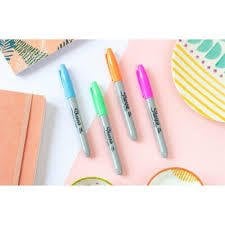 Sharpie Permanent Markör Fine Pastel Renkler 4 lü