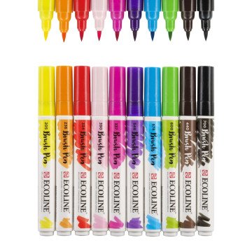Talens Ecoline Brush Pen 10lu Parlak Renkler