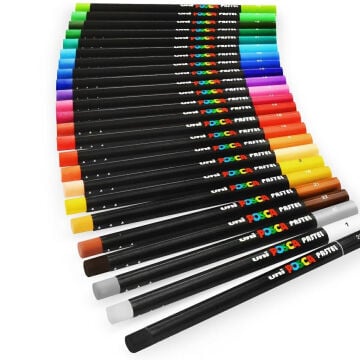 Uni Posca Wax Pastel Boya Kalemi 14 Dark Red