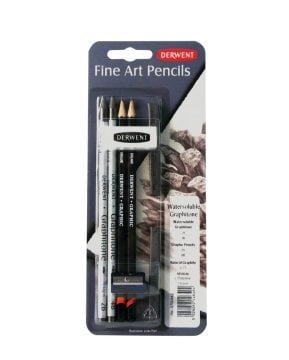 Derwent Watersoluble Graphitone Suda Çözünebilen Ağaçsız Grafit Kalem Seti Mixed Blister