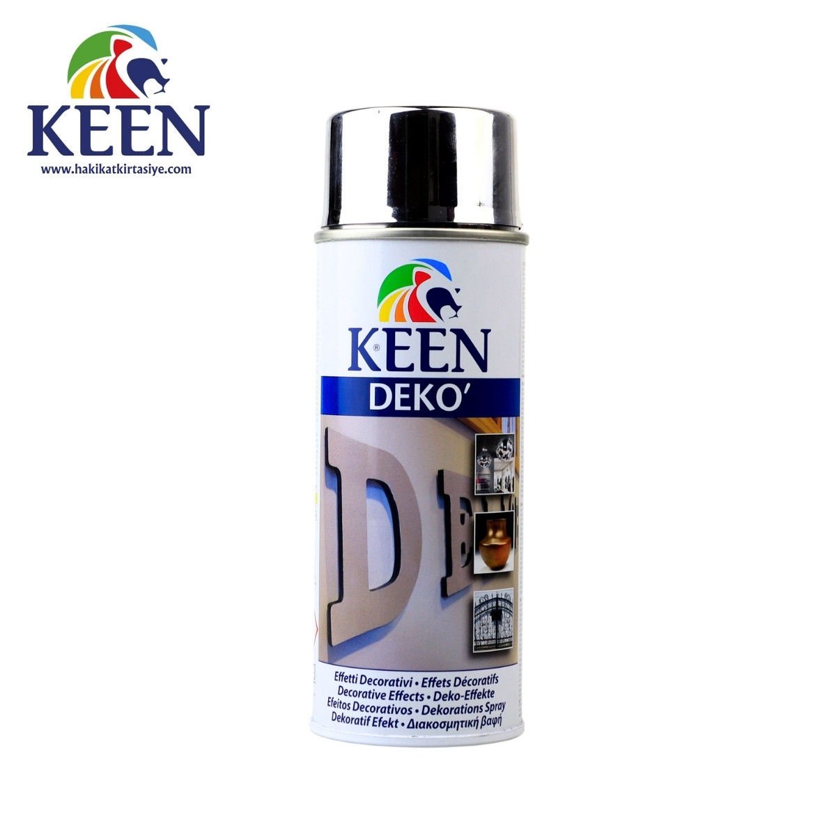 Keen Akrilik Sprey Boya 400ml Deko Chrome Silver