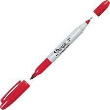 Sharpie Permanent Markör Çift Uçlu Kırmızı