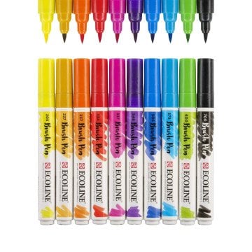 Talens Ecoline Brush Pen 10lu Canlı Renkler