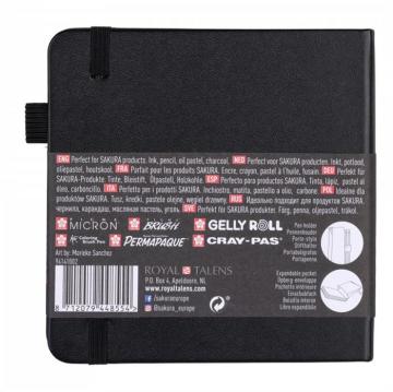 Sakura Eskiz Defteri Sert Kapak Siyah Kağıt 140gr 12x12cm Siyah