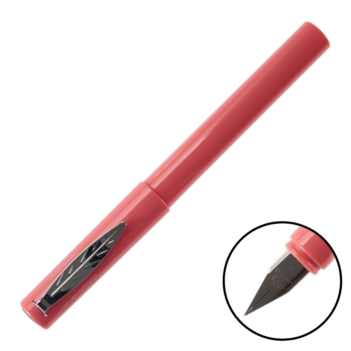 Jinhao Dolma Kalem Yaprak Klipsli Extra Fine Mat Pembe