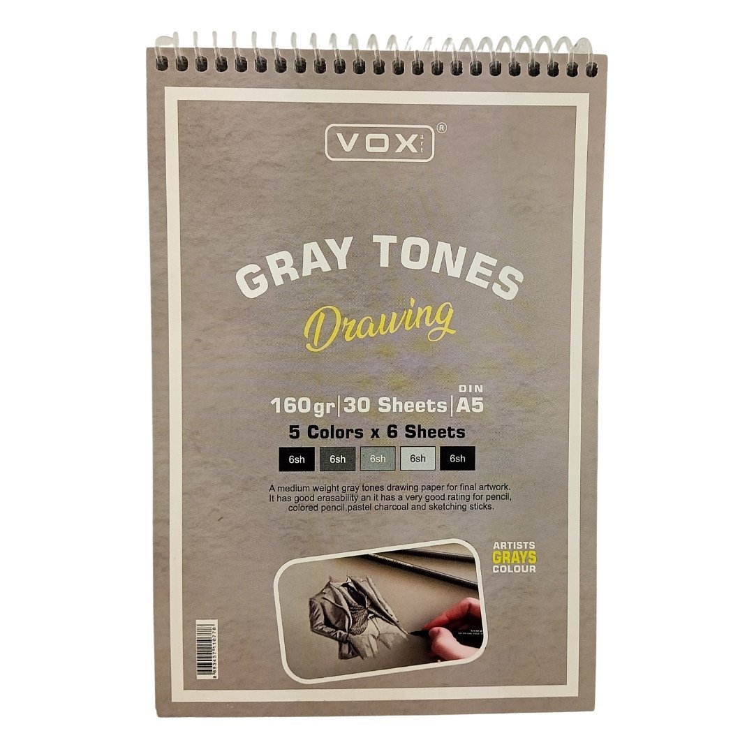 Vox Art Sketchbook Gray Tones A5 160gr 30 Yaprak