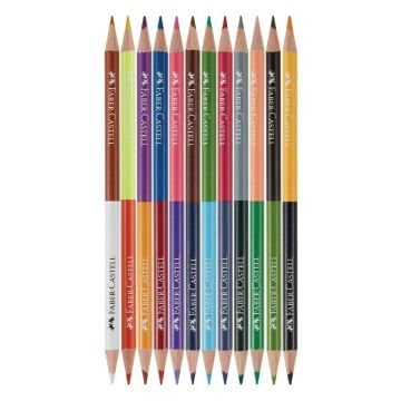 Faber Castell Çift Uçlu Kuru Boya Kalem Seti 12li
