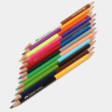 Faber Castell Çift Uçlu Kuru Boya Kalem Seti 12li