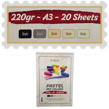 Vox Art Sketchbook Pastel Mix Colors A3 220gr 20 Yaprak