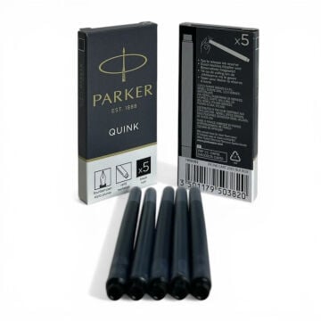 Parker Quink Dolmakalem Mürekkep Kartuşu Büyük 5li Siyah