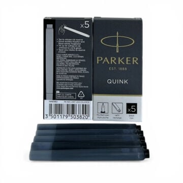 Parker Quink Dolmakalem Mürekkep Kartuşu Büyük 5li Siyah
