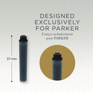 Parker Quink Dolmakalem Mürekkep Kartuşu Mini 5li Siyah