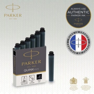 Parker Quink Dolmakalem Mürekkep Kartuşu Mini 5li Siyah